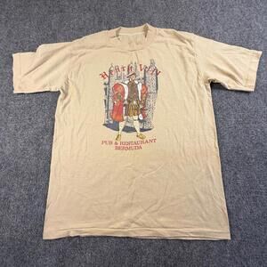 Vintage Henry VIII Pub Restaurant Bermuda Graphic T-Shirt Large #1436
